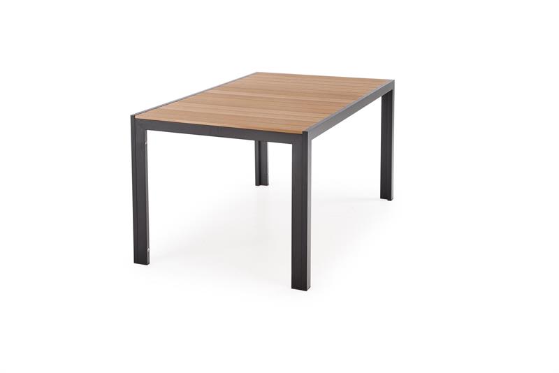 Záhradný stôl FIERRO – čierny / sivý