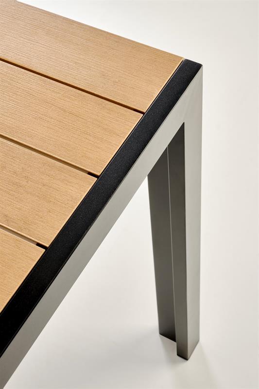 Záhradný stôl FIERRO – čierny / sivý