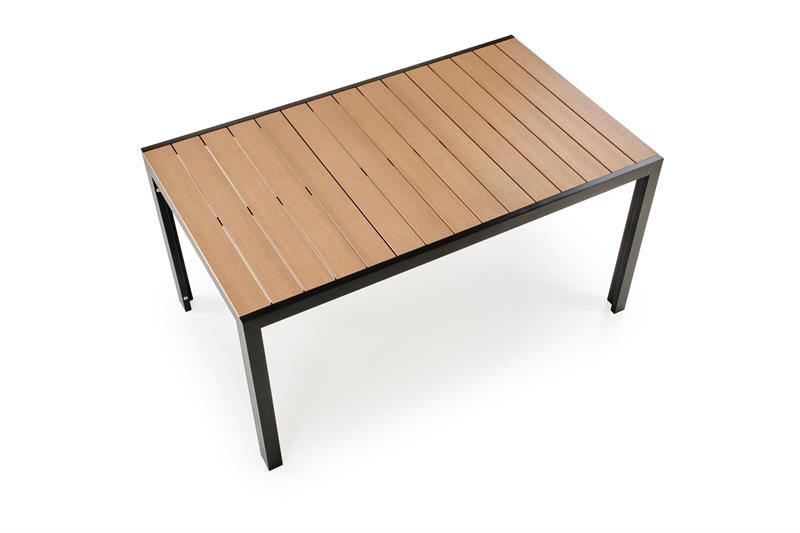 Záhradný stôl FIERRO – čierny / sivý