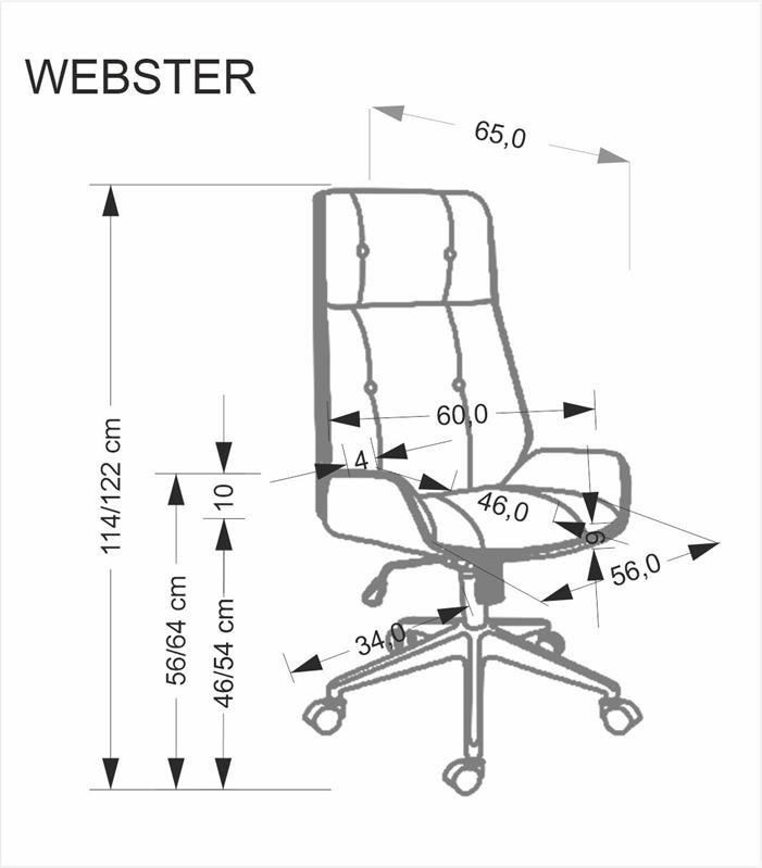 Kancelárske kreslo WEBSTER – čierne