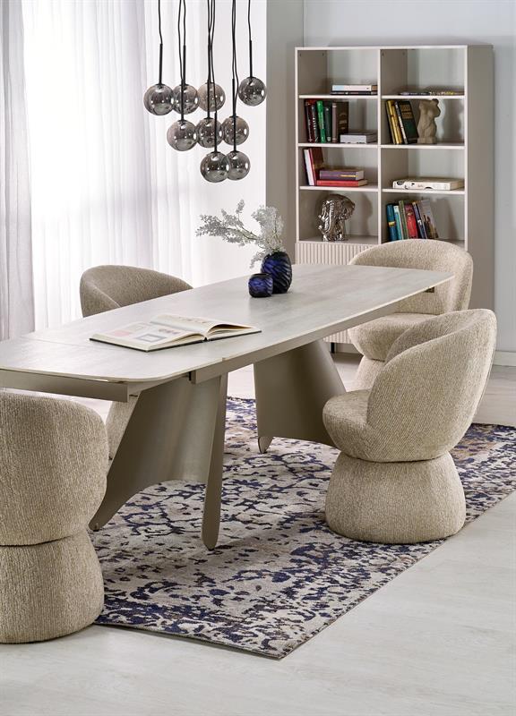 SALIX rozkladací jedálenský stôl, travertín/kašmír