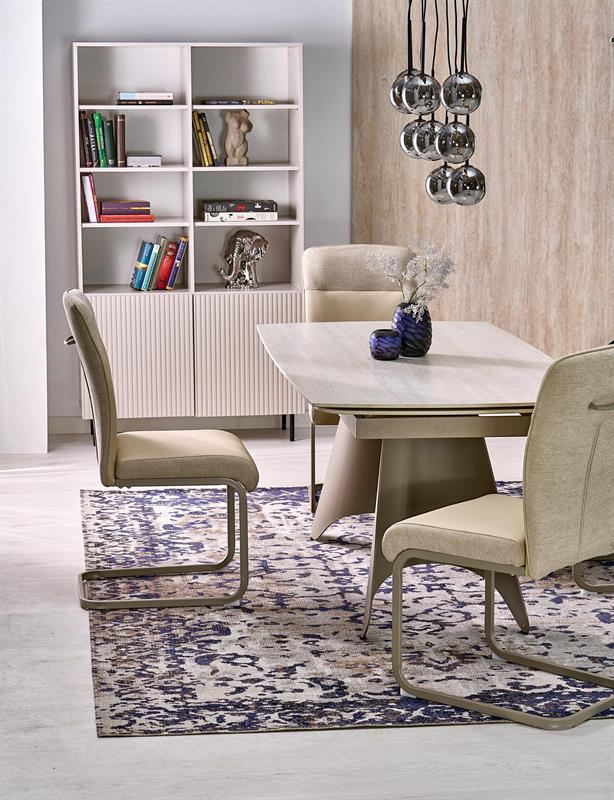 SALIX rozkladací jedálenský stôl, travertín/kašmír