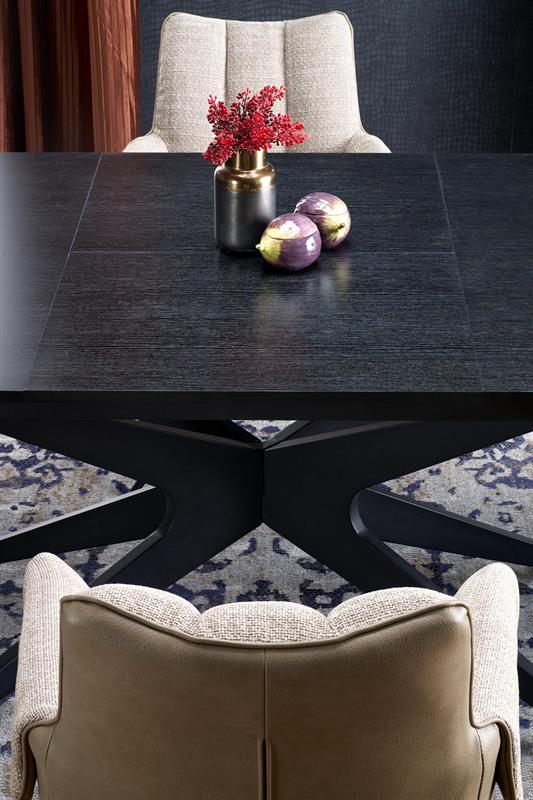 SANDRO jedálenský stôl rozkladací 180-240cm, čierny