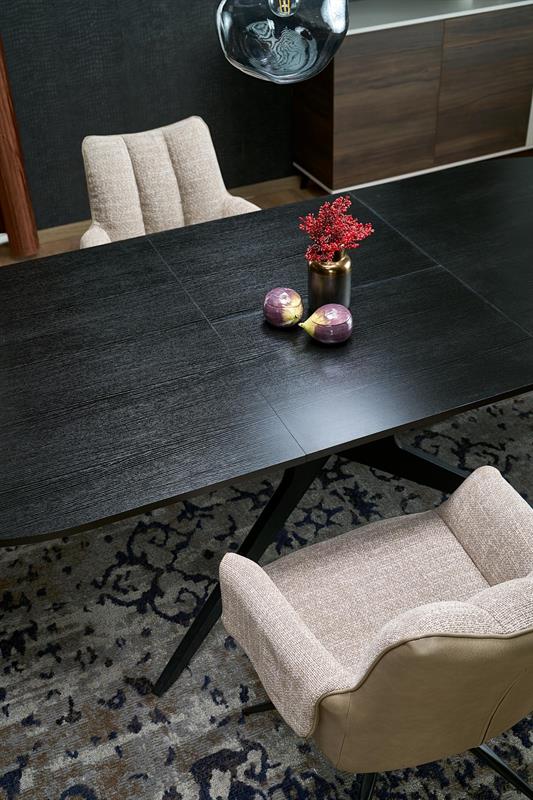 SANDRO jedálenský stôl rozkladací 180-240cm, čierny