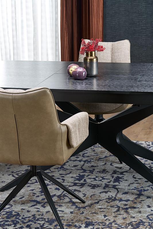 SANDRO jedálenský stôl rozkladací 180-240cm, čierny