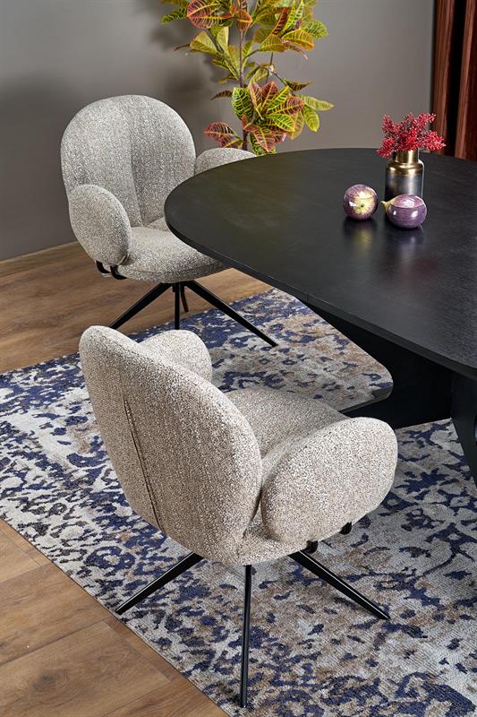 SANDRO jedálenský stôl rozkladací 180-240cm, čierny