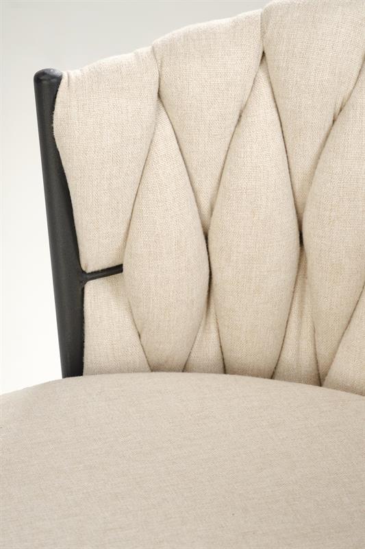 H125 barová stolička, čierne nohy/béžové sedadlo