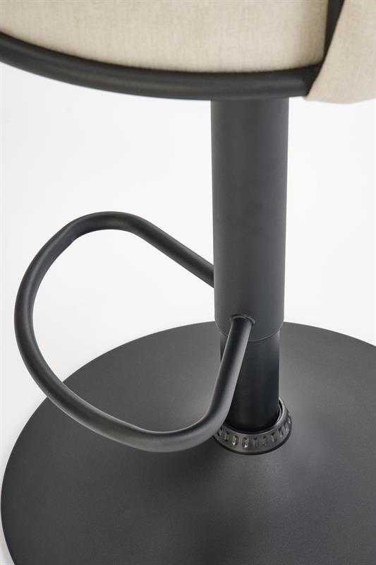 H125 barová stolička, čierne nohy/béžové sedadlo