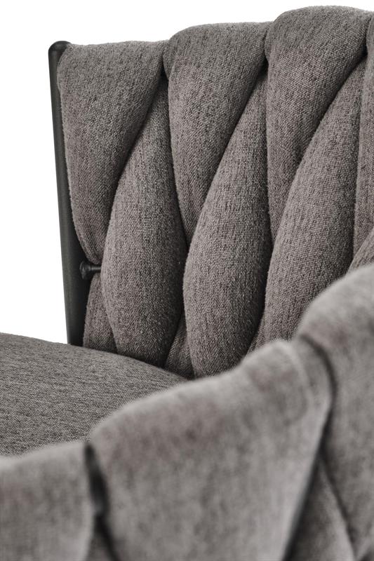 H125 barová stolička, nohy - čierny, siedzisko - sivý