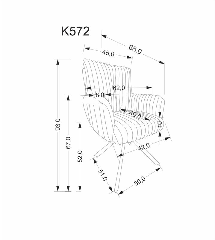 K572 jedálenská stolička, krémová