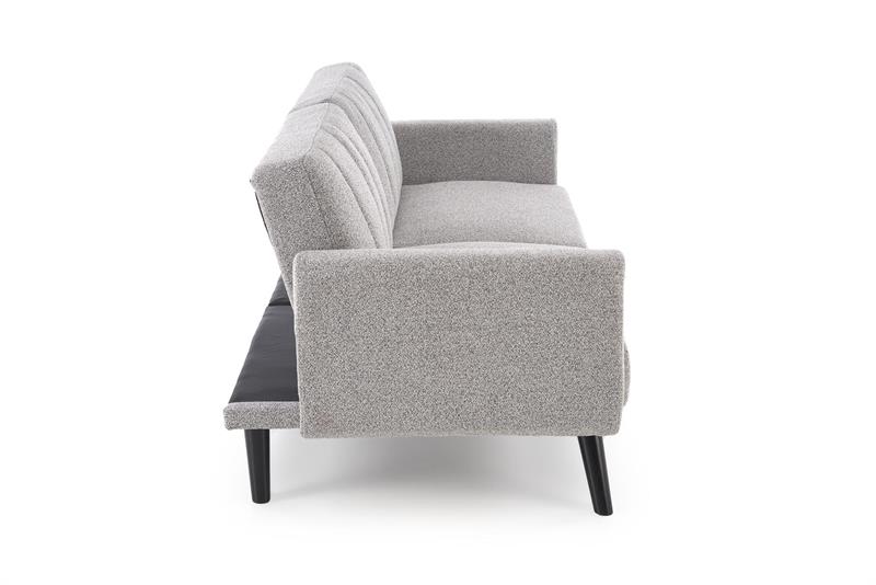 LARIX pohovka, látka sivá/nohy kov čierne