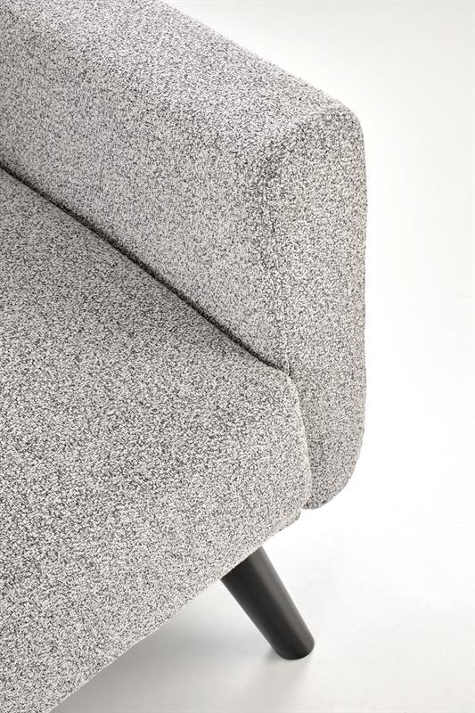 LARIX pohovka, látka sivá/nohy kov čierne