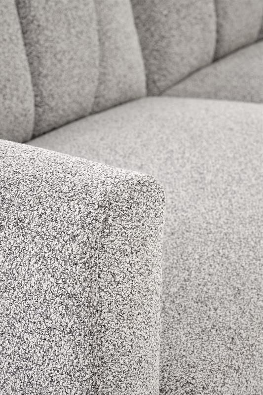 LARIX pohovka, látka sivá/nohy kov čierne