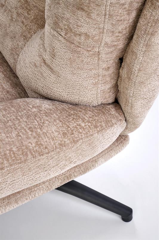 PESTO relaxačné kreslo s taburetom a funkciou hojdania, béžové