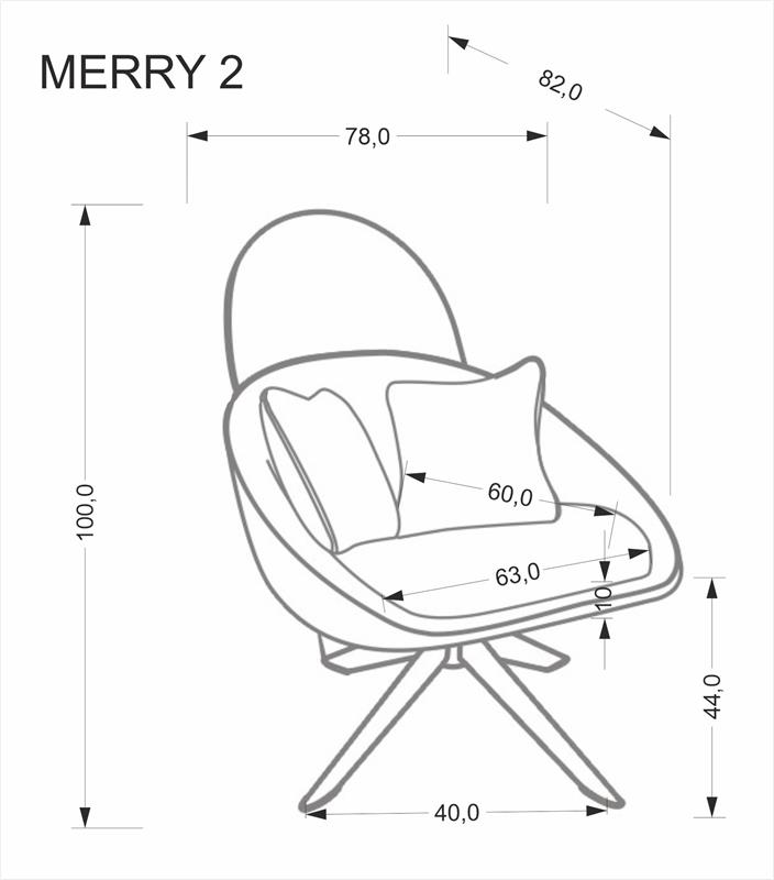 MERRY 2 relaxačné kreslo, látka/oceľ, krémová