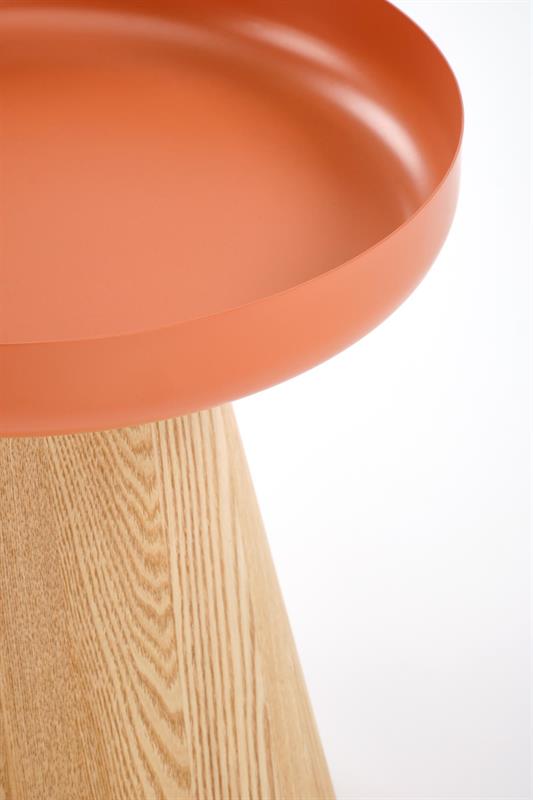 GINA konferenčný stolík 40/42cm, MDF+dyha, prírodná / škoricová