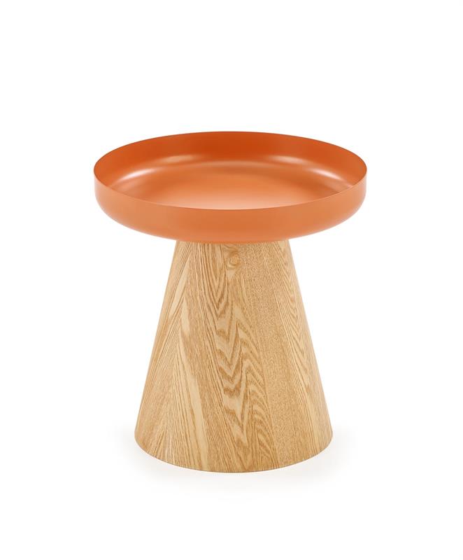 GINA konferenčný stolík 40/42cm, MDF+dyha, prírodná / škoricová