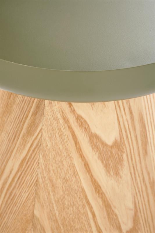 GINA konferenčný stolík 40/42cm, MDF+dyha, prírodná / zelená