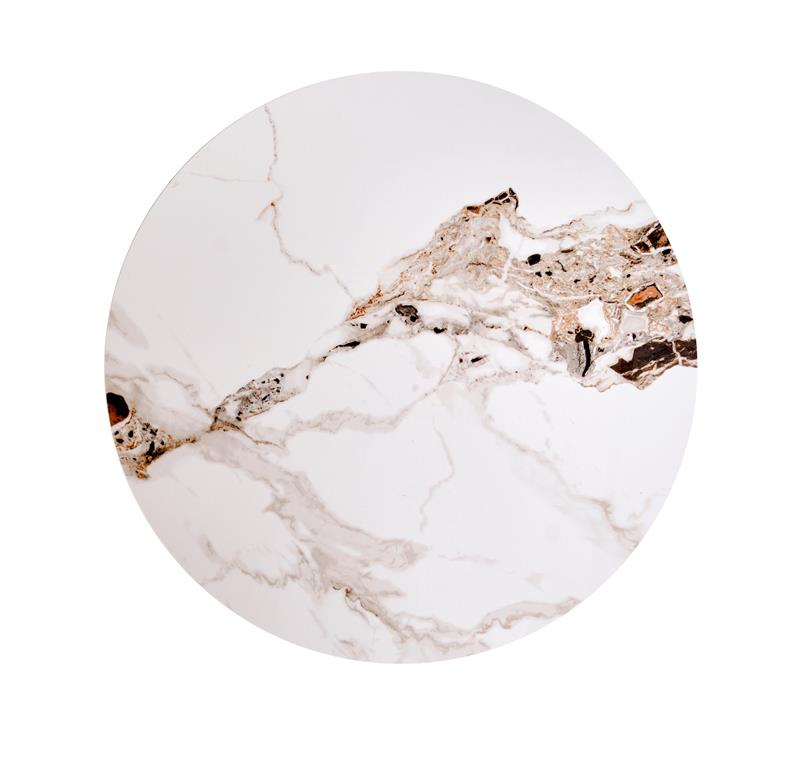 CARINA_S konferenčný stolík béžový mramor / orechový