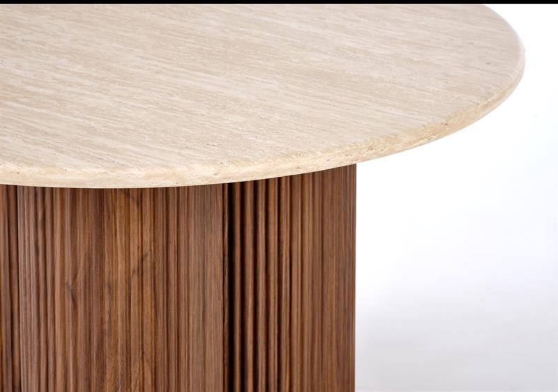 DOROTEA konferenčný stolík, travertín/orech