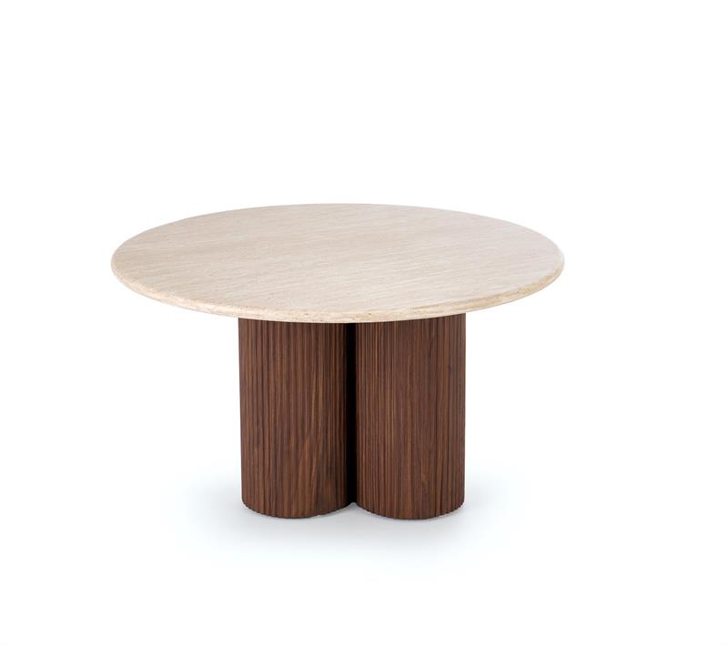 DOROTEA konferenčný stolík, travertín/orech