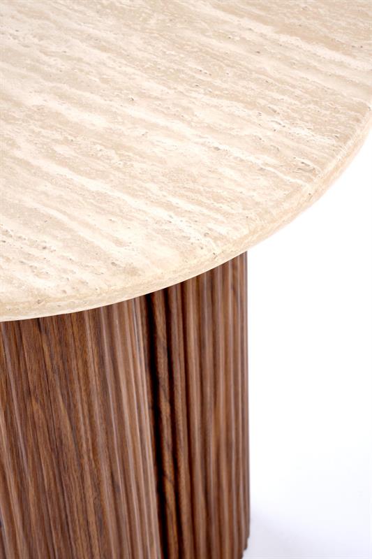 DOROTEA S konferenčný stolík, travertín/orech