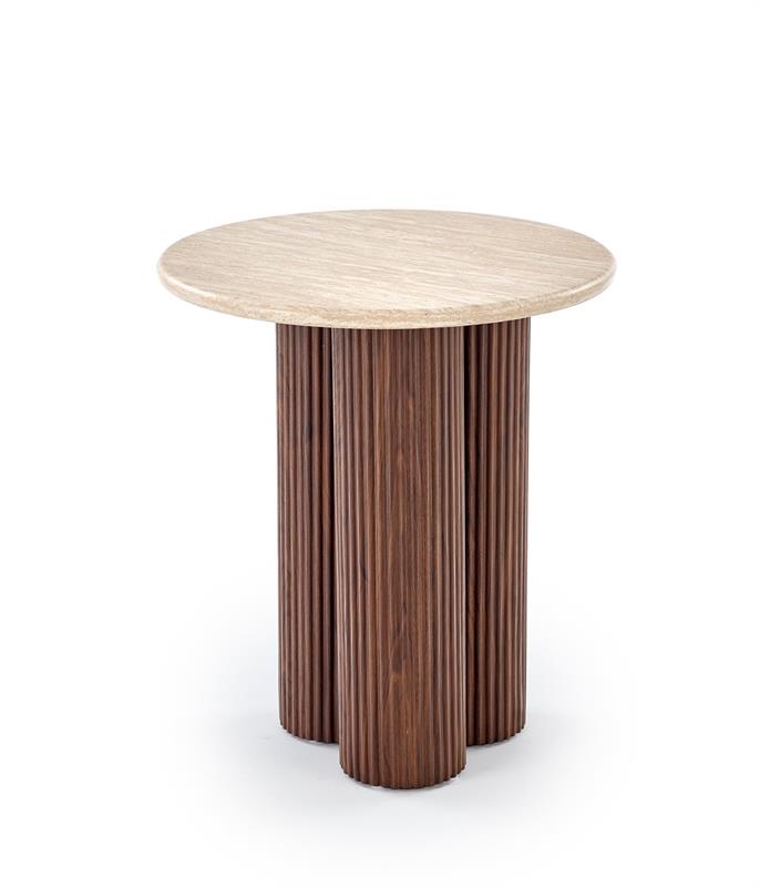 DOROTEA S konferenčný stolík, travertín/orech