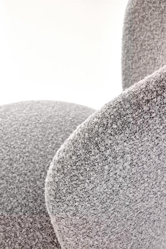 HOKER H126 barová stolička, látka sivá /oceľ, čierna