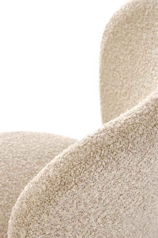 HOKER H126 barová stolička, látka béžová /oceľ, čierna