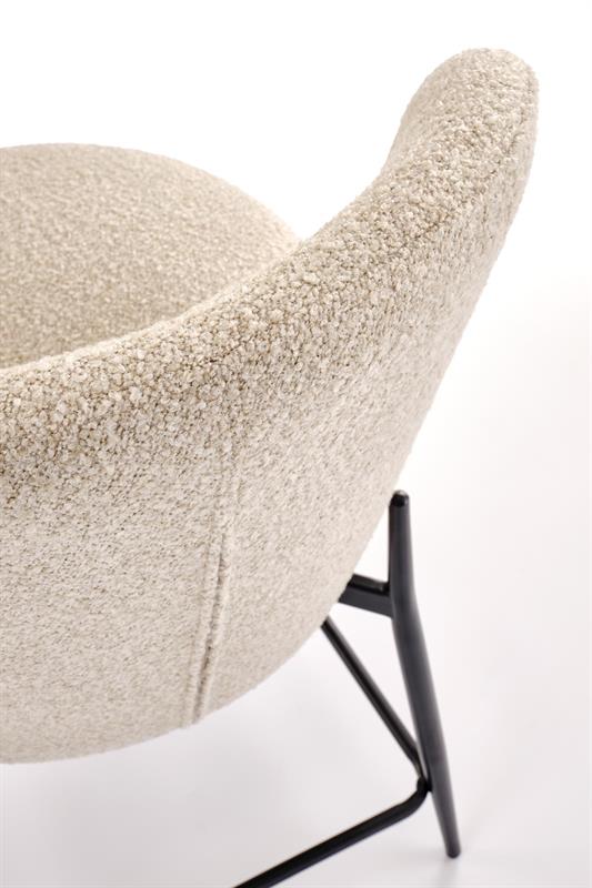 HOKER H126 barová stolička, látka béžová /oceľ, čierna