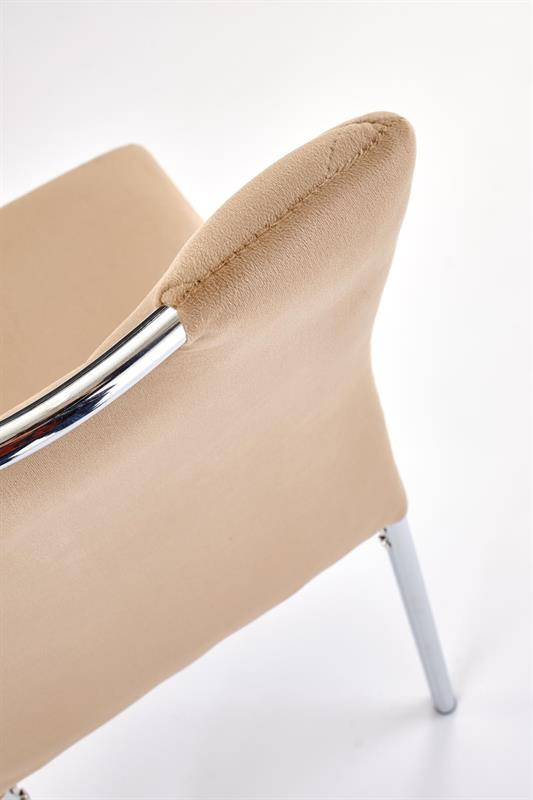 K578 jedálenská stolička, béžová/strieborná