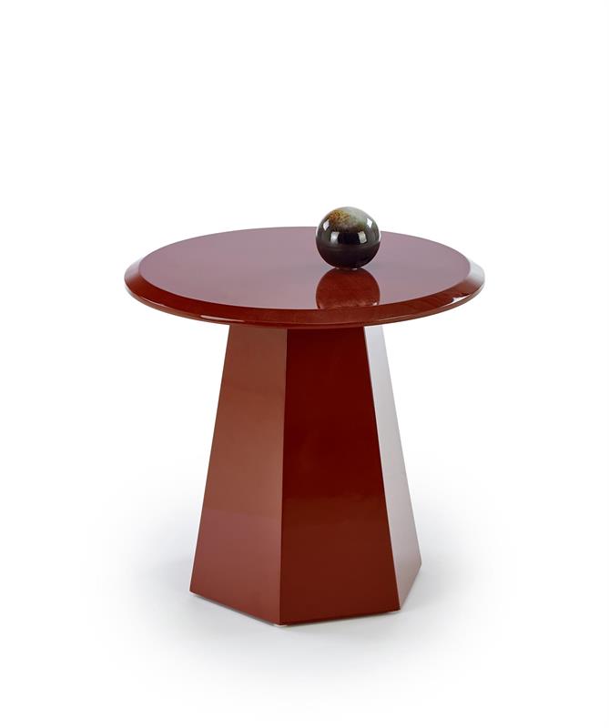 LOCA konferenčný stolík pr.50/47cm, bordová