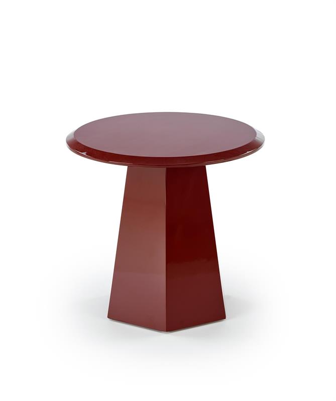 LOCA konferenčný stolík pr.50/47cm, bordová