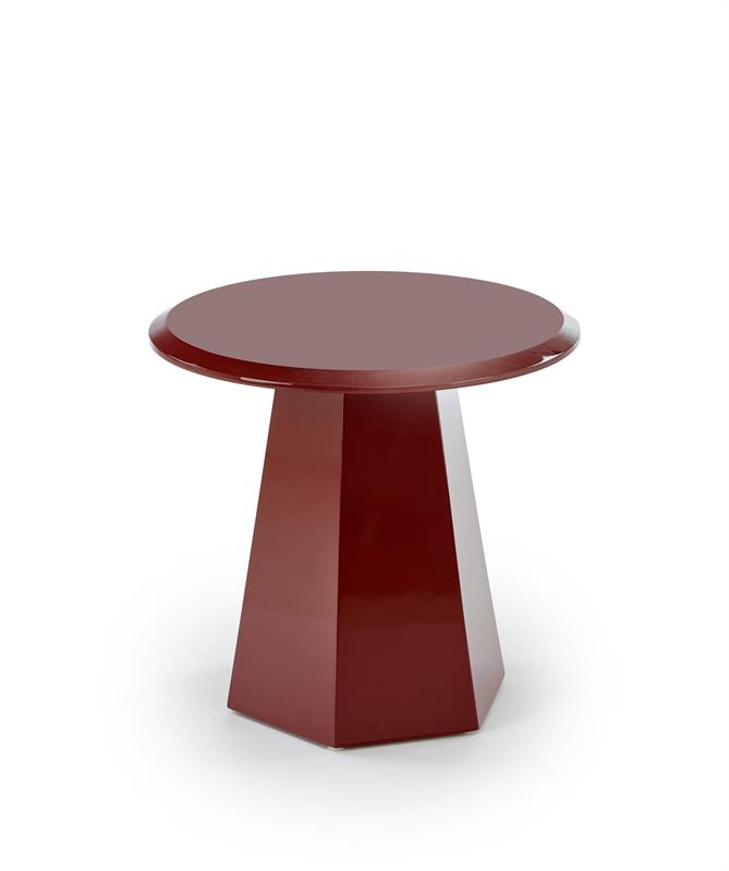 LOCA konferenčný stolík pr.50/47cm, bordová