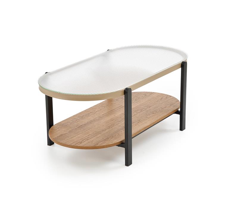 KAMALA konferenčný stolík, prírodný/čierny