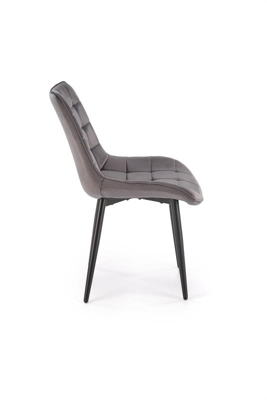 K580 jedálenská stolička, látka VELVET 21 sivá