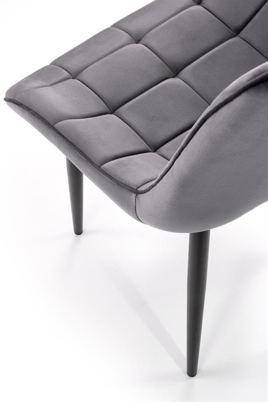 K580 jedálenská stolička, látka VELVET 21 sivá