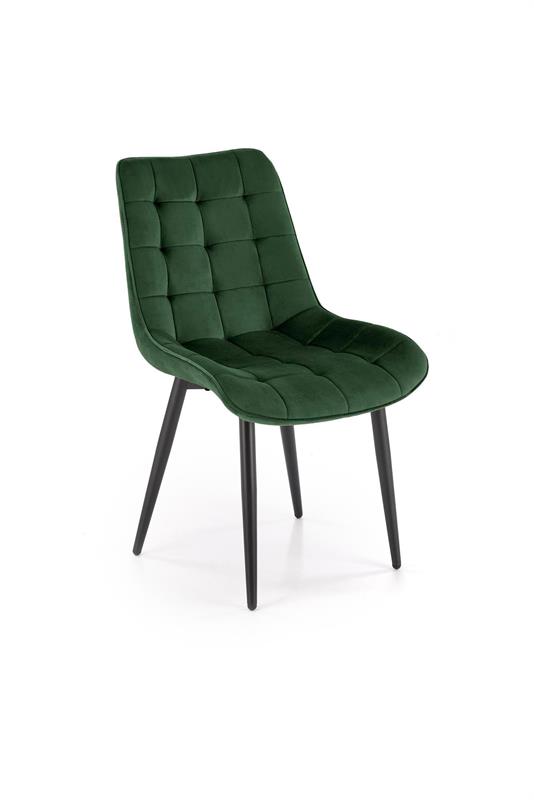 K580 jedálenská stolička, látka VELVET 57 tm.zelená