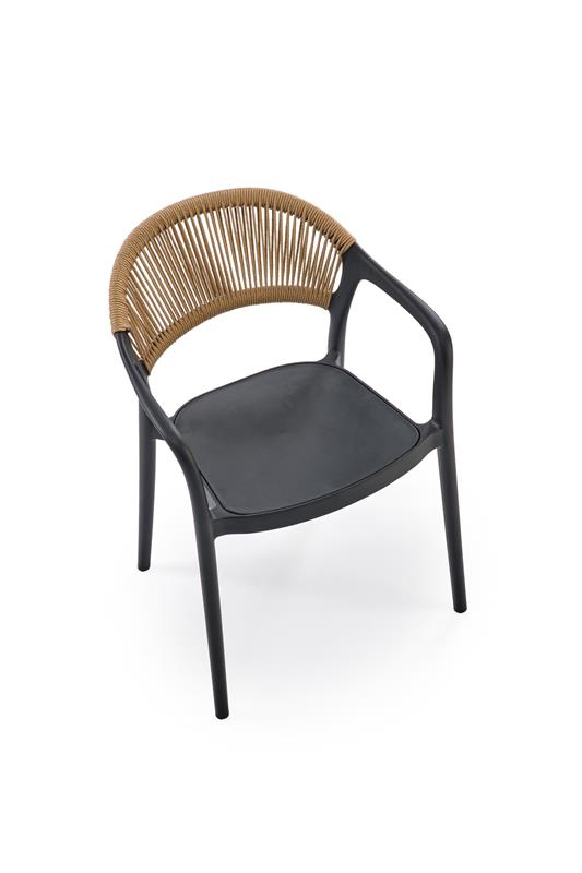 K582 jedálenská stolička, čierna/prírodná