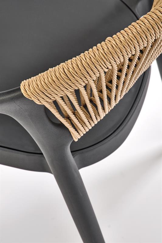 K582 jedálenská stolička, čierna/prírodná