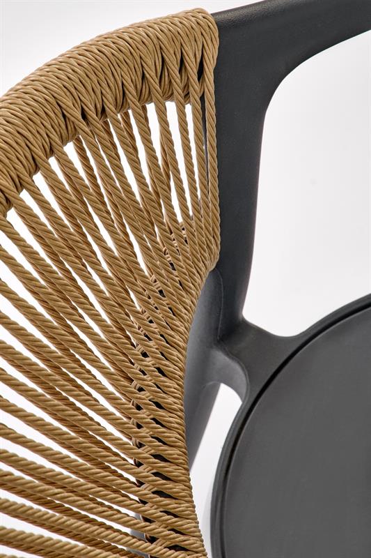 K582 jedálenská stolička, čierna/prírodná