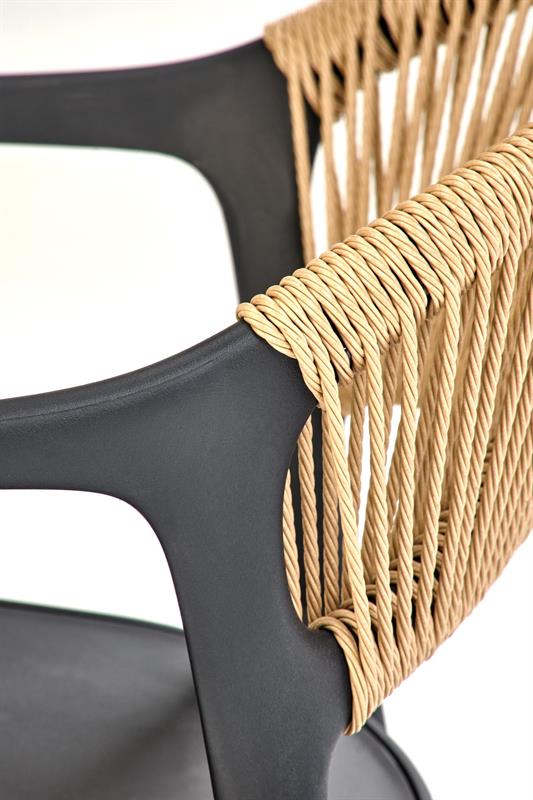 K582 jedálenská stolička, čierna/prírodná