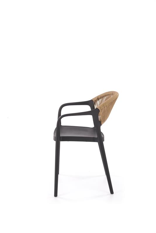 K582 jedálenská stolička, čierna/prírodná