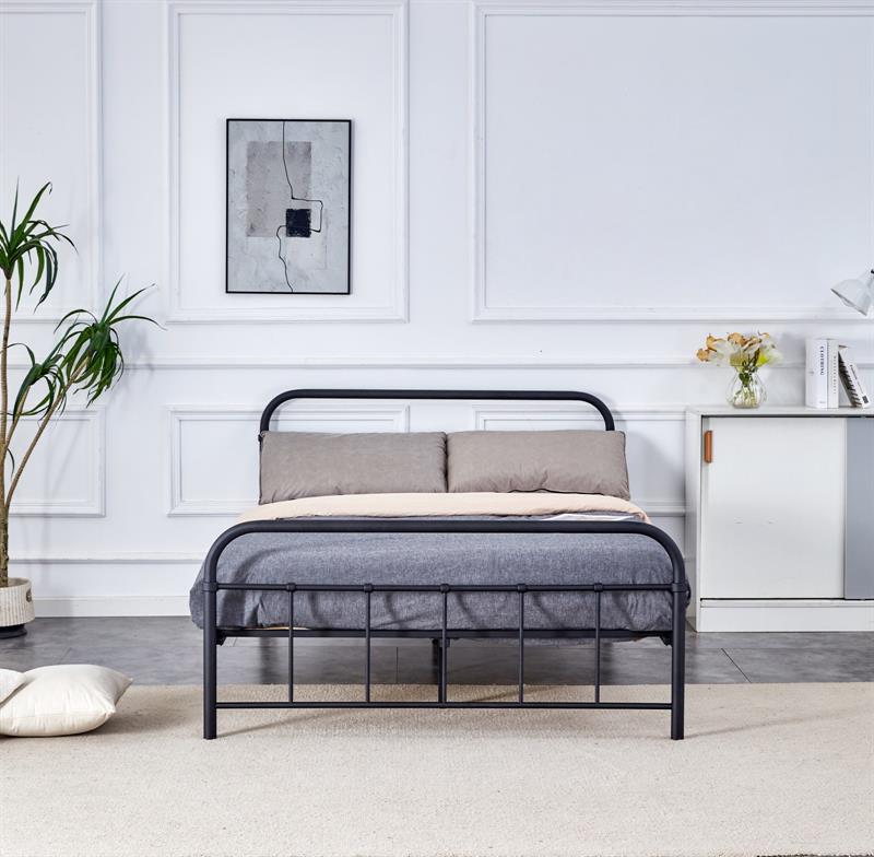 Manželská posteľ LINDA 140x200 – čierna