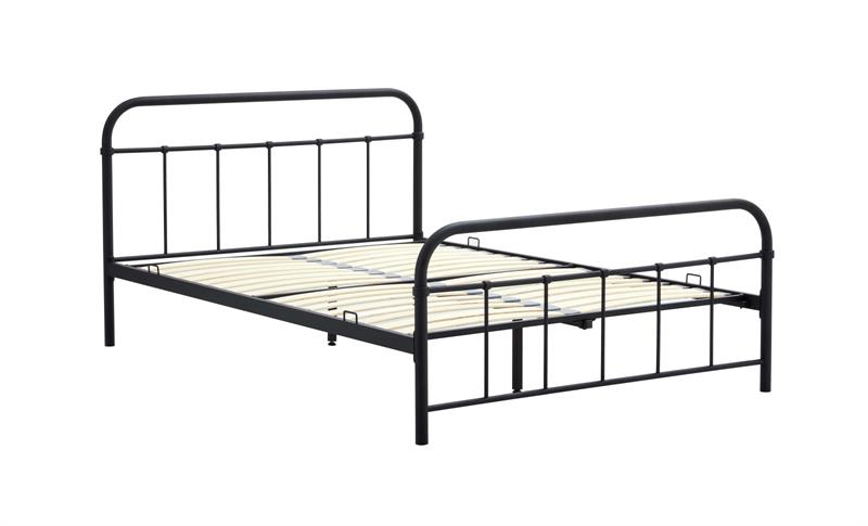 Manželská posteľ LINDA 140x200 – čierna