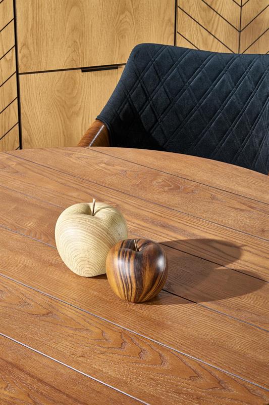 BARRY jedálenský stôl okrúhly, orech / čierny