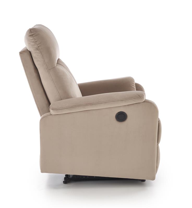 CROCUS elektrické relaxačné kreslo, béžové