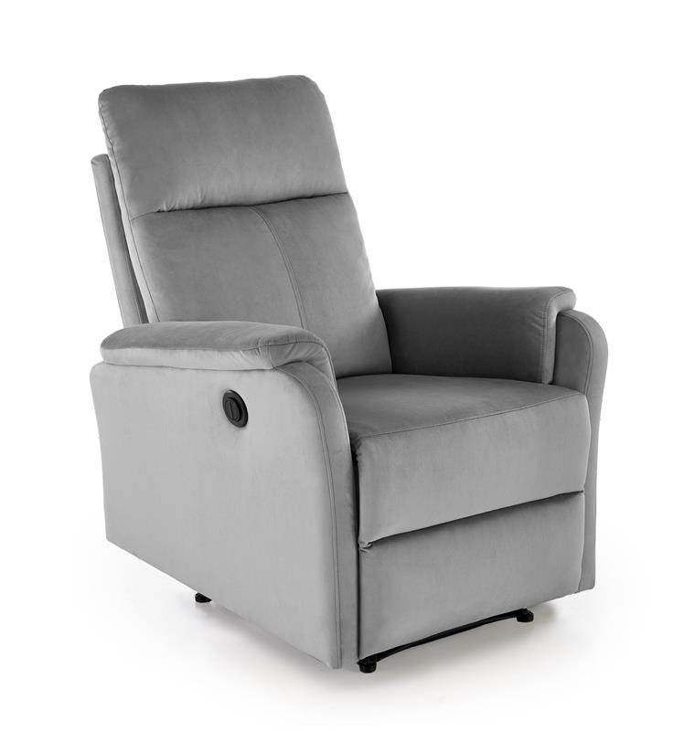 CROCUS elektrické relaxačné kreslo, sivé