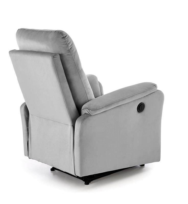 CROCUS elektrické relaxačné kreslo, sivé