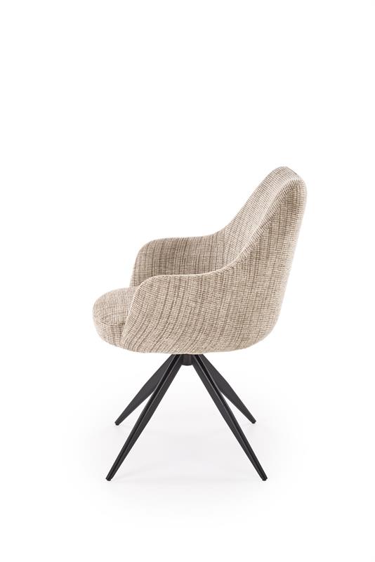 K564 jedálenská stolička, čierna/látka béžová